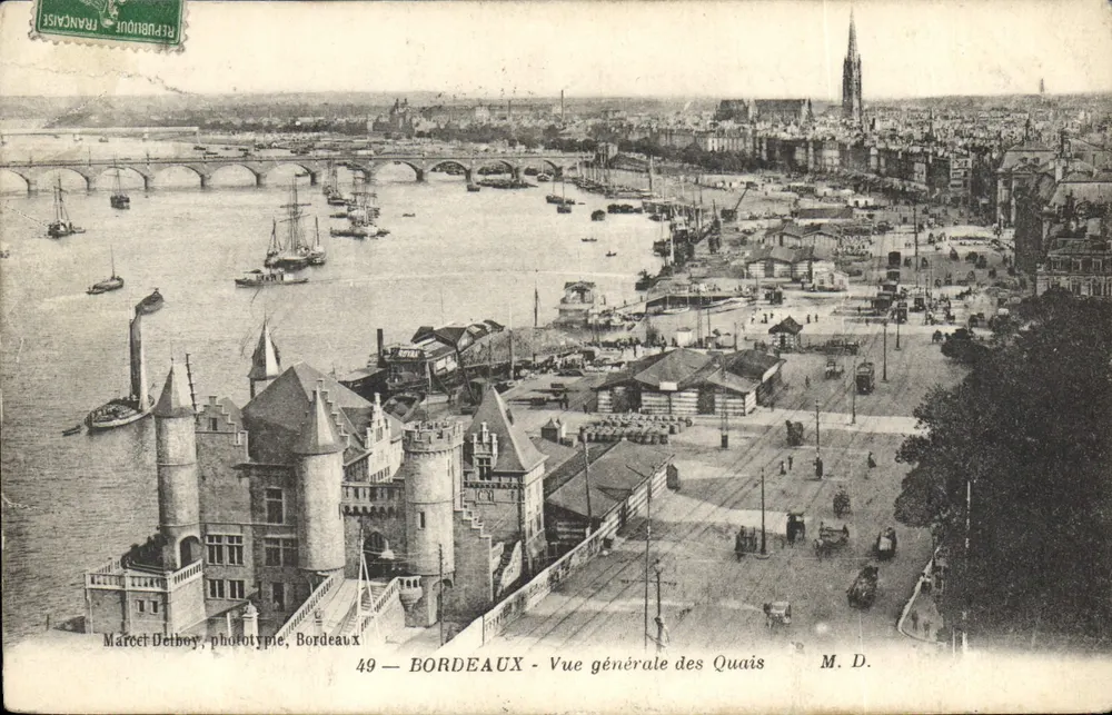 Bordeaux — Vista geral dos Quais — Marcel Dethboy, fototipo, Bordeaux, n°49 - Frente