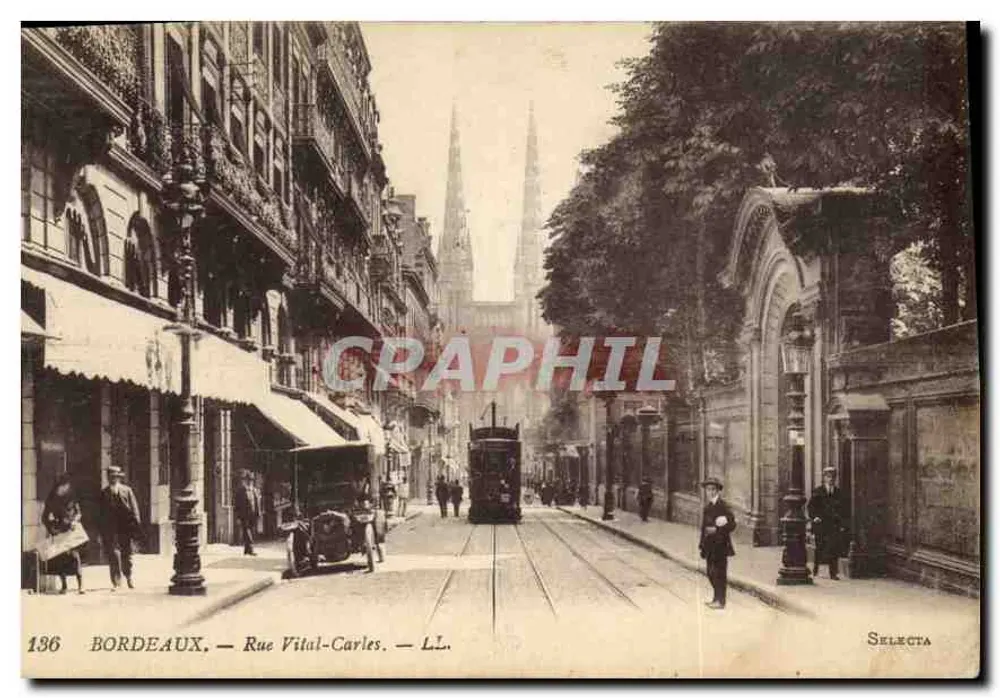 Bordeaux — Rue Vital-Carles — Selecta — LL. n°136 - Frente