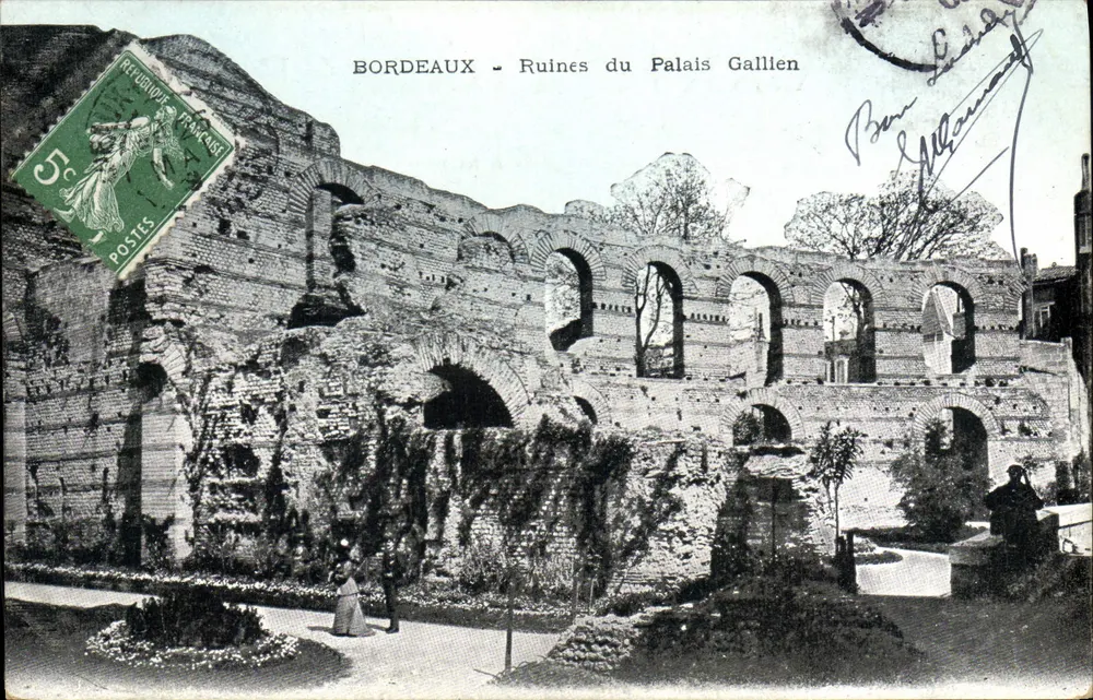 Bordeaux - Ruínas do Palácio Gallien — editor não identificado, número de série não visível - Frente