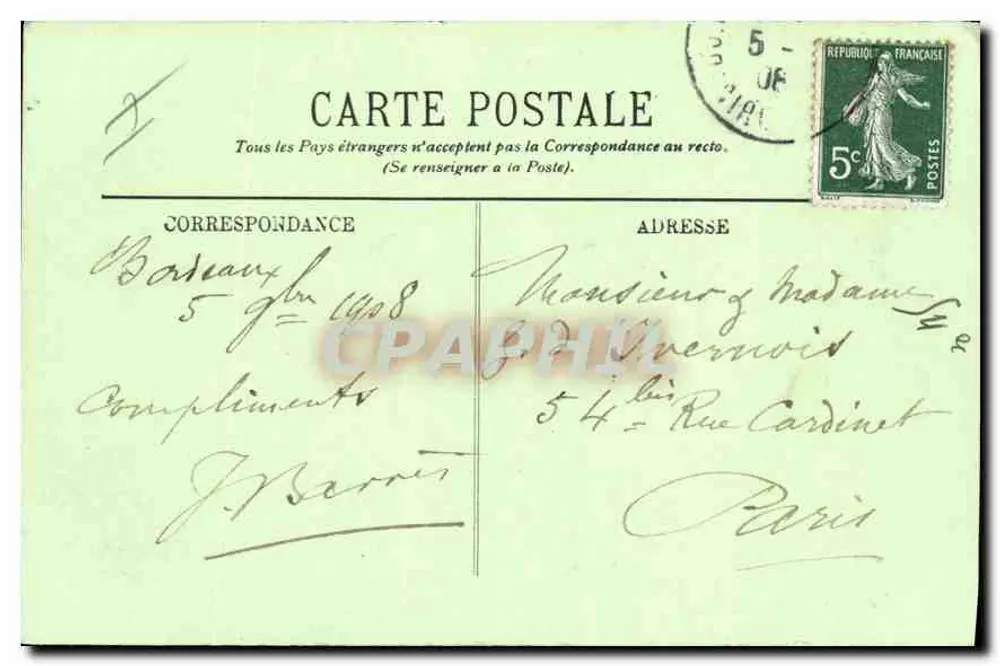 Bordeaux — A Porta das Salinas — LL. - Verso