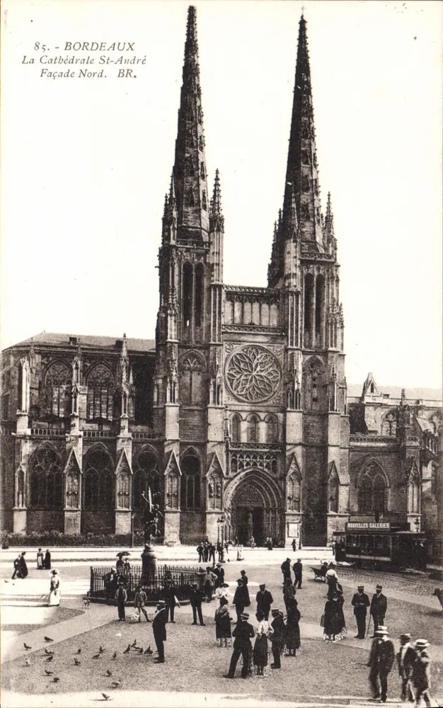 Bordeaux — Die Kathedrale Saint-André, Nordfassade — BR. - Vorderseite