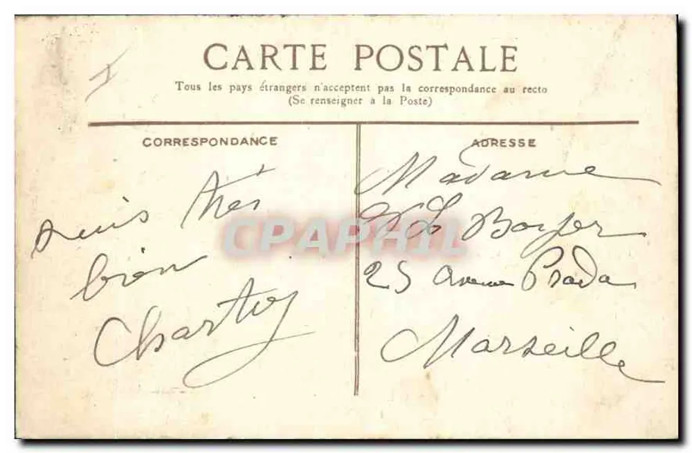 Bordeaux - Allées de Tournon — vista da praça com fonte e loja Mandarinet - Verso