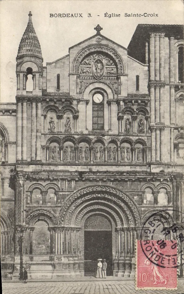 Bordeaux 3. - Igreja de Santa Cruz — vista da fachada - Frente