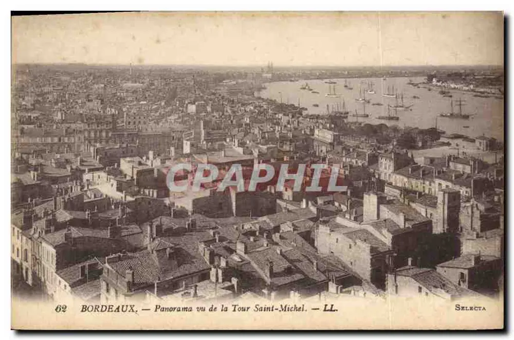Bordeaux — Panorama vom Tour Saint-Michel — Selecta - Vorderseite