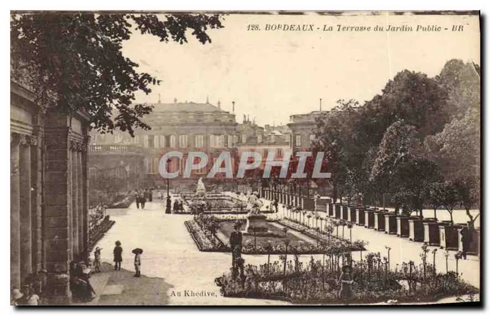 Bordeaux - Die Terrasse des öffentlichen Gartens — Verlag Au Khedive, BB, Nr. 498 - Vorderseite