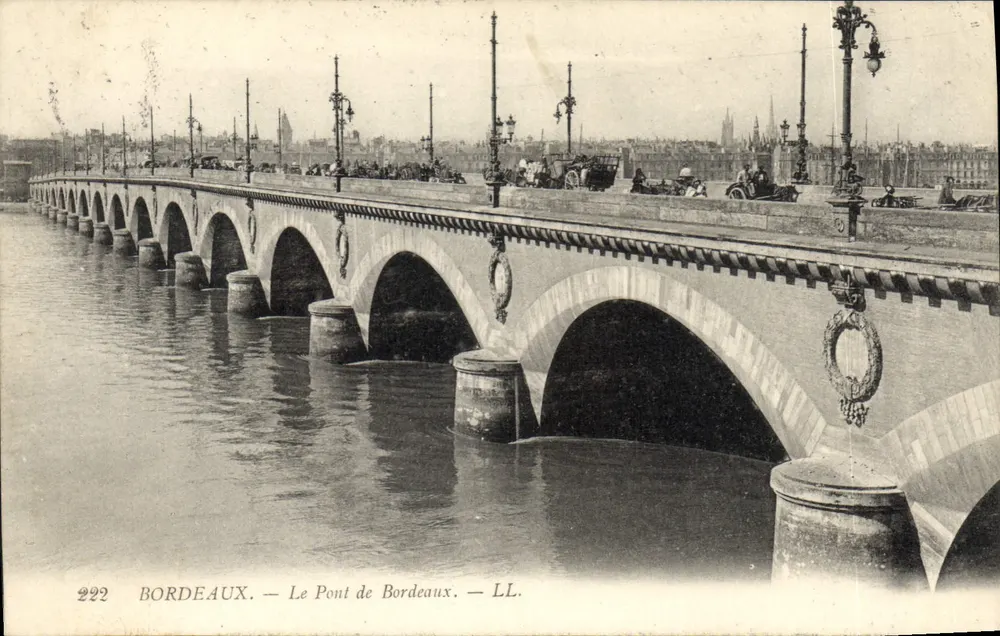 Bordeaux — O Ponte de Bordeaux — LL. n° 222 - Frente