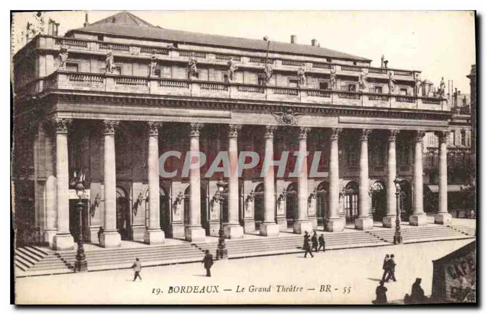 Bordeaux — O Grande Teatro — Bloc Frères, n° 19 - Frente