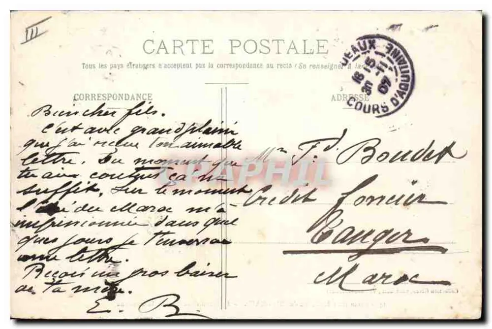 Der Steen von Antwerpen auf der Garonne — Maritime Ausstellung von Bordeaux — Sammlung Gorce, Foto-Verlag, Talence (Gironde) — Nr. 44 - Rückseite