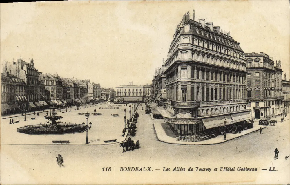Bordeaux — Die Allées de Tourny und das Hotel Gobineau — LL. n°118 - Vorderseite