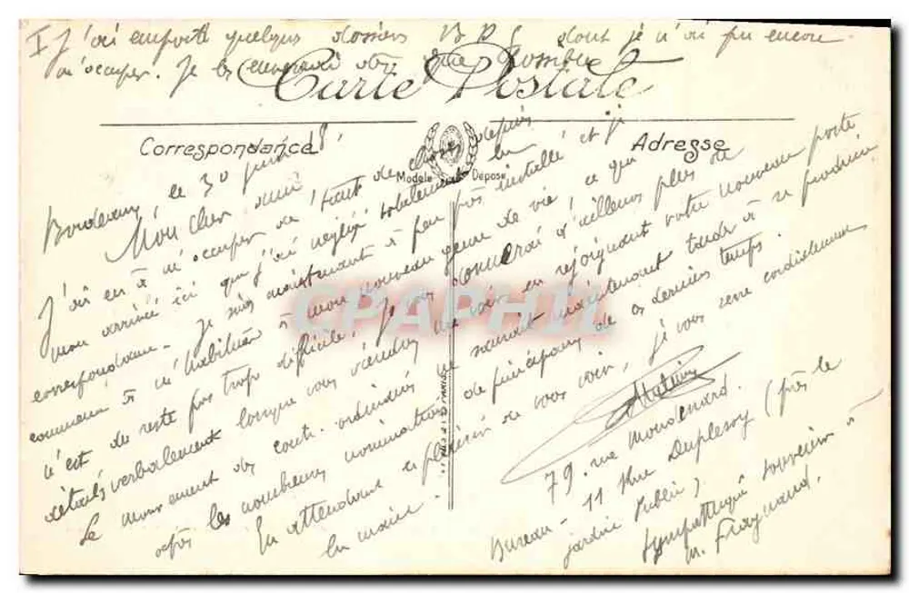 Bordeaux — Die Allées de Tourny und das Hotel Gobineau — LL. n°118 - Rückseite