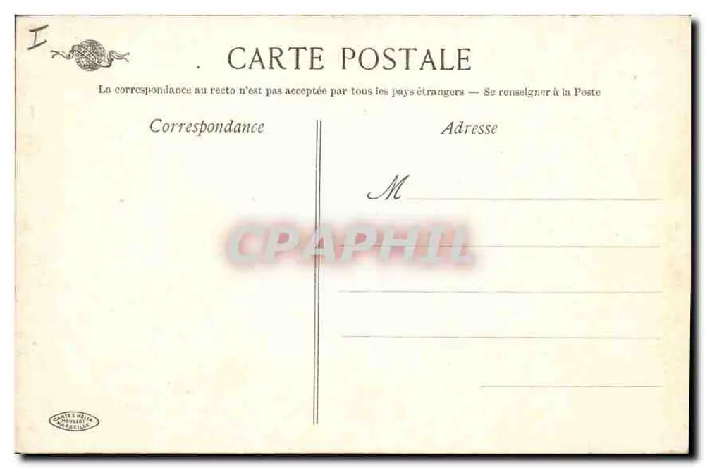 Bordeaux — Estátua de Gambetta — Editor: Éd. H. Lévy, n° 124 - Verso