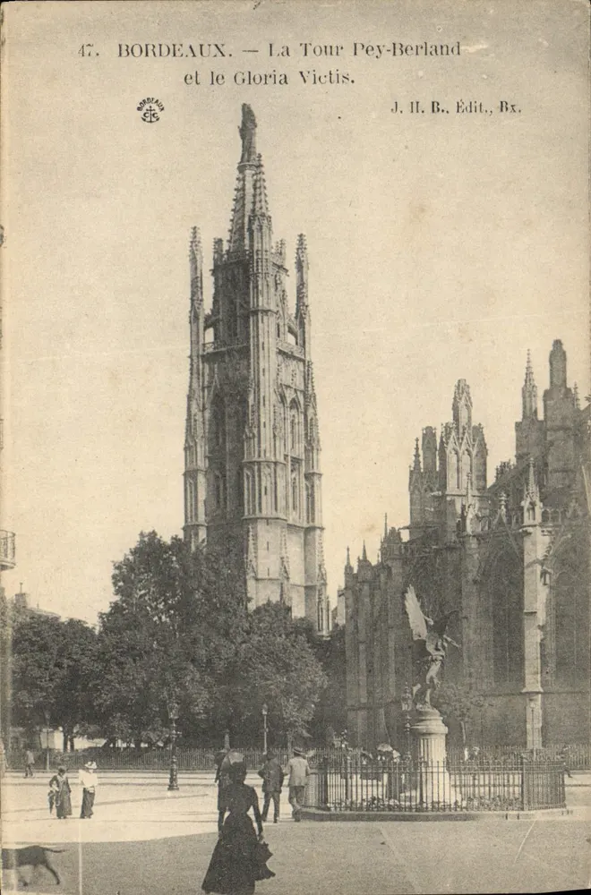 Bordeaux — Die Pey-Berland-Turm und das Gloria Victis - Vorderseite