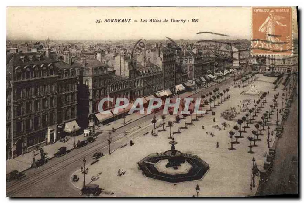 Bordeaux — As Alées de Tourny — Bloc Frères, editores, Bordeaux - Frente