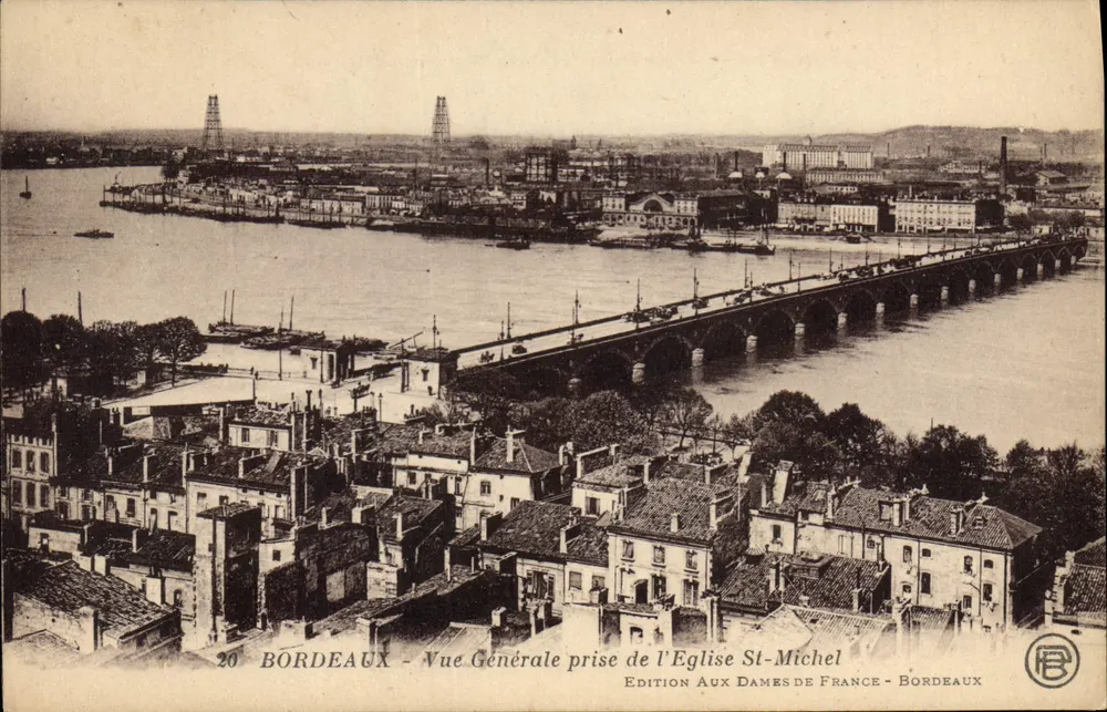 Bordeaux — Allgemeiner Blick vom St-Michel-Dom — Herausgeber: Aux Dames de France - Vorderseite