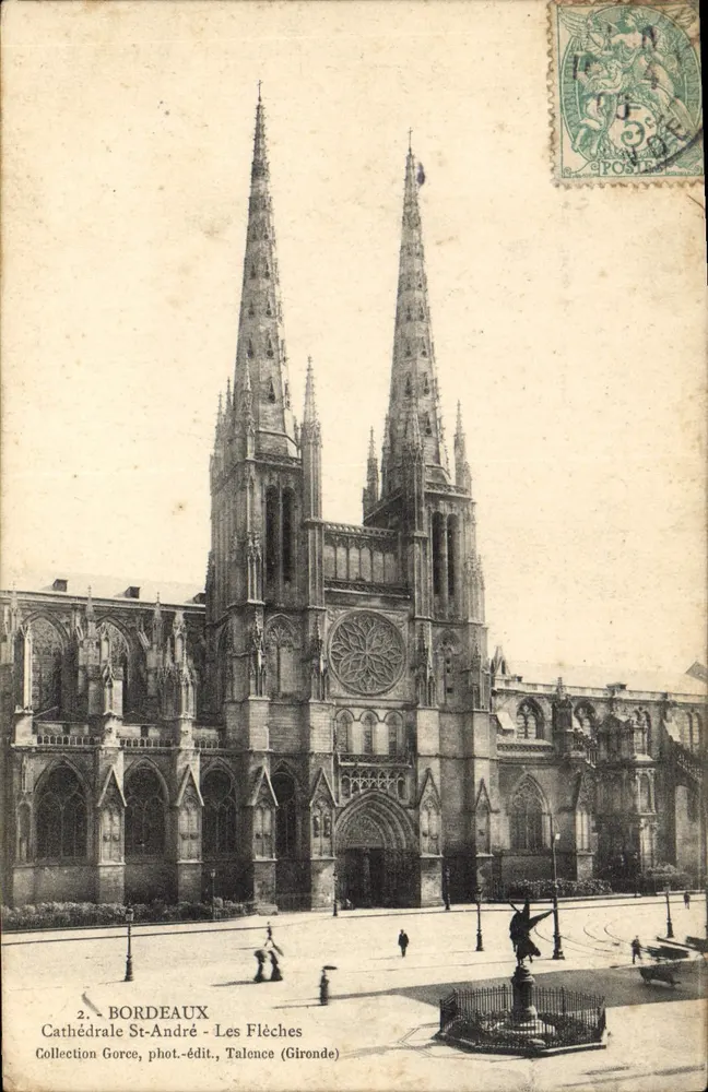 Bordeaux - Catedral São André - As Flechas — Coleção Gorce, fotografia-editora, Talence (Gironde) - Frente