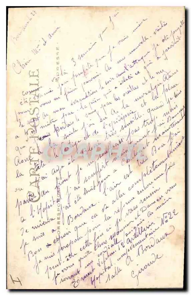Bordeaux — As Colunas Rostrais — A. H. - 13 - Verso