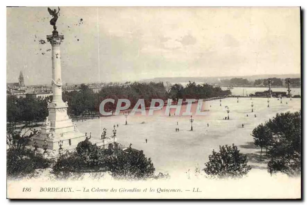 Bordeaux — Die Säule der Girondinen und die Quinconces — LL. - Vorderseite