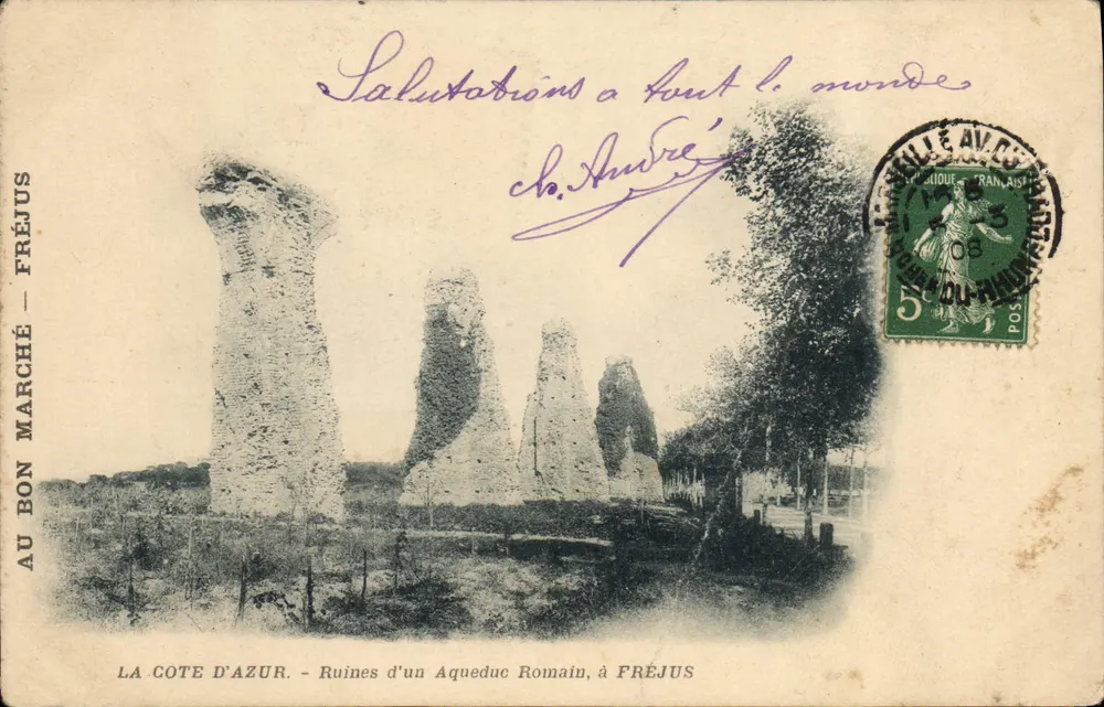 Ruines d'un Aqueduc Romain à Fréjus — Au Bon Marché — éditeur non visible - Recto
