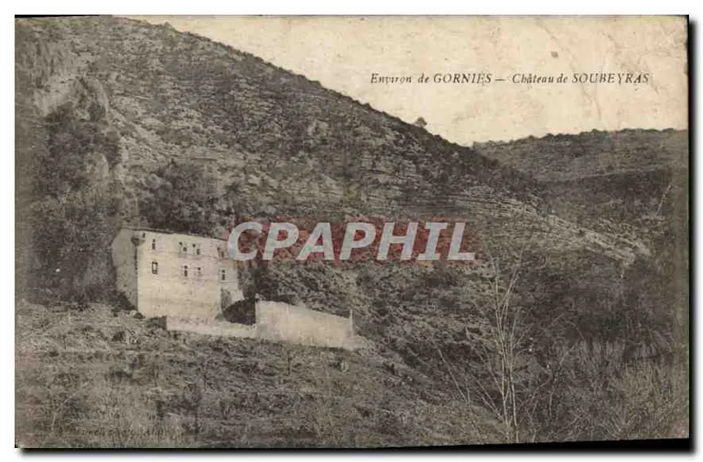 Environs de GORNIES — Château de SOUBEYRAS — éditeur impr. G. LAMBERT - Vorderseite