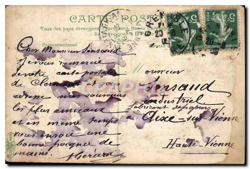 Grenoble. Os cais e as Alpes — V. Eck - Verso