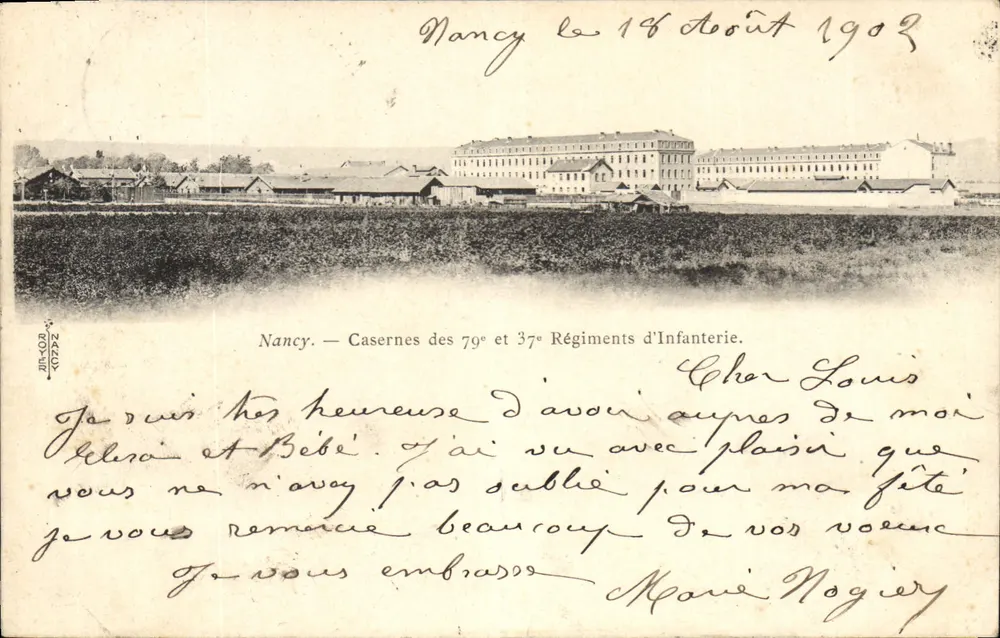 Nancy — Kasernen der 79. und 37. Infanterieregimenter — Verlag: DRUCK AUF DER KARTE - Vorderseite