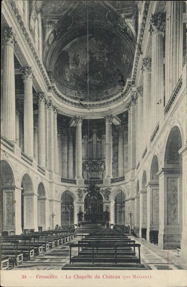 Versailles — A Capela do Castelo (por Mansart) — P. LEMANES, n°34 - Frente