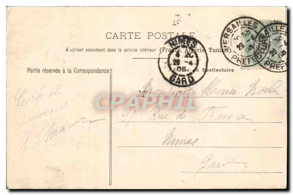 Versailles — A Capela do Castelo (por Mansart) — P. LEMANES, n°34 - Verso