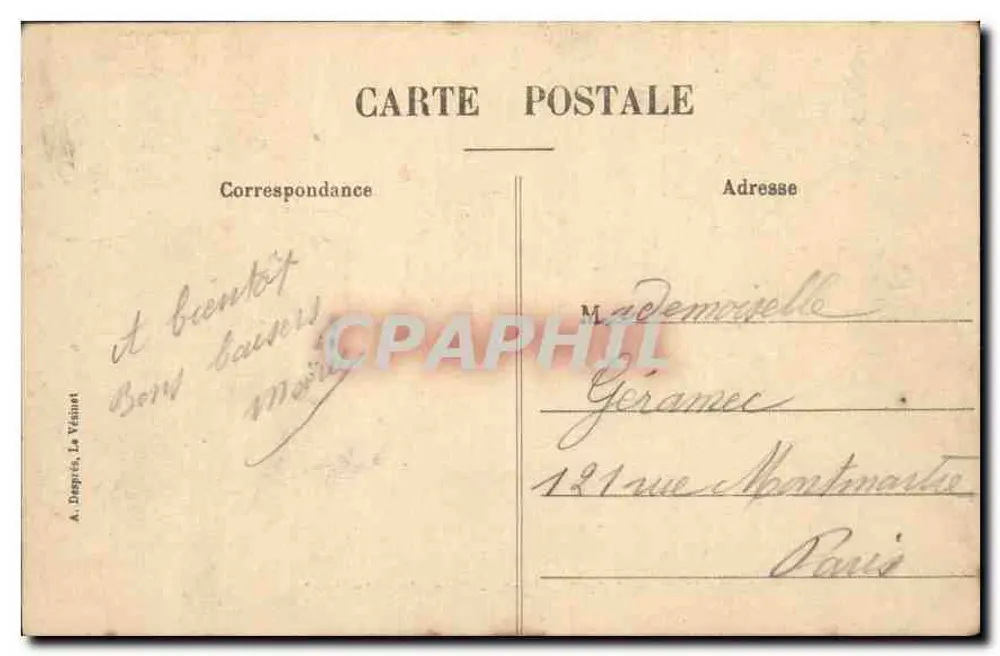 Asilo Nacional do Vésinet — Fachada principal — A. Duperre, Le Vésinet - Verso