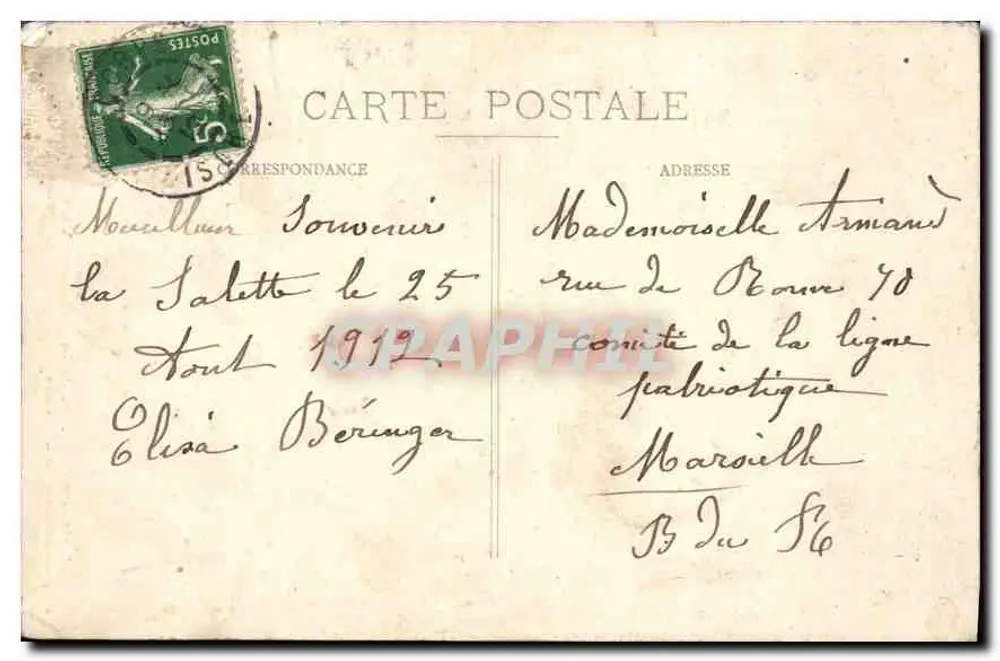 Pilgerreise der hl. Jungfrau von La Salette — weinende Jungfrau — Grenoble-Photo-Hall - Rückseite