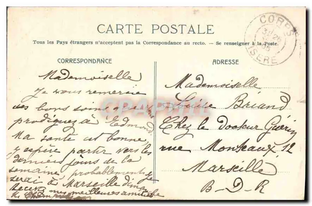 Pilgerung der Jungfrau von La Salette — Die Erscheinung — Papeterie des Alpen, Eug. Robert, Grenoble - Rückseite