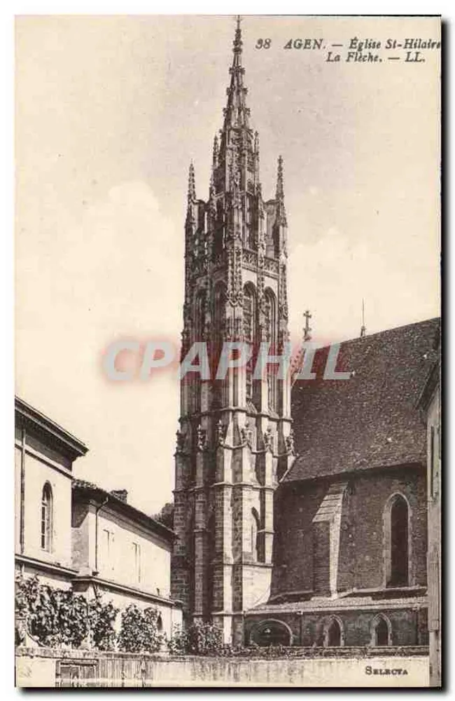 Agen — Igreja de São Hilário — La Flèche — LL. — Sélecta - Frente