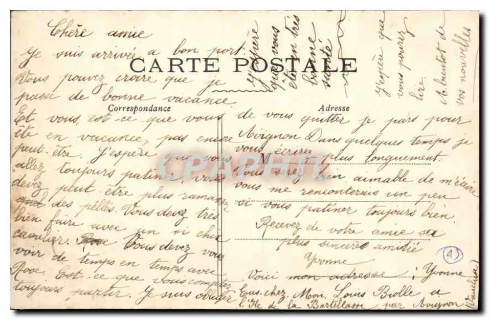 Avignon — Saal des Rathauses — Sammlung « Tourist » - Rückseite