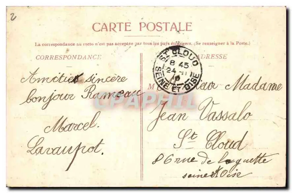 Le Mans — Estátua do Geral Chanzy — Edição N. G. - Verso