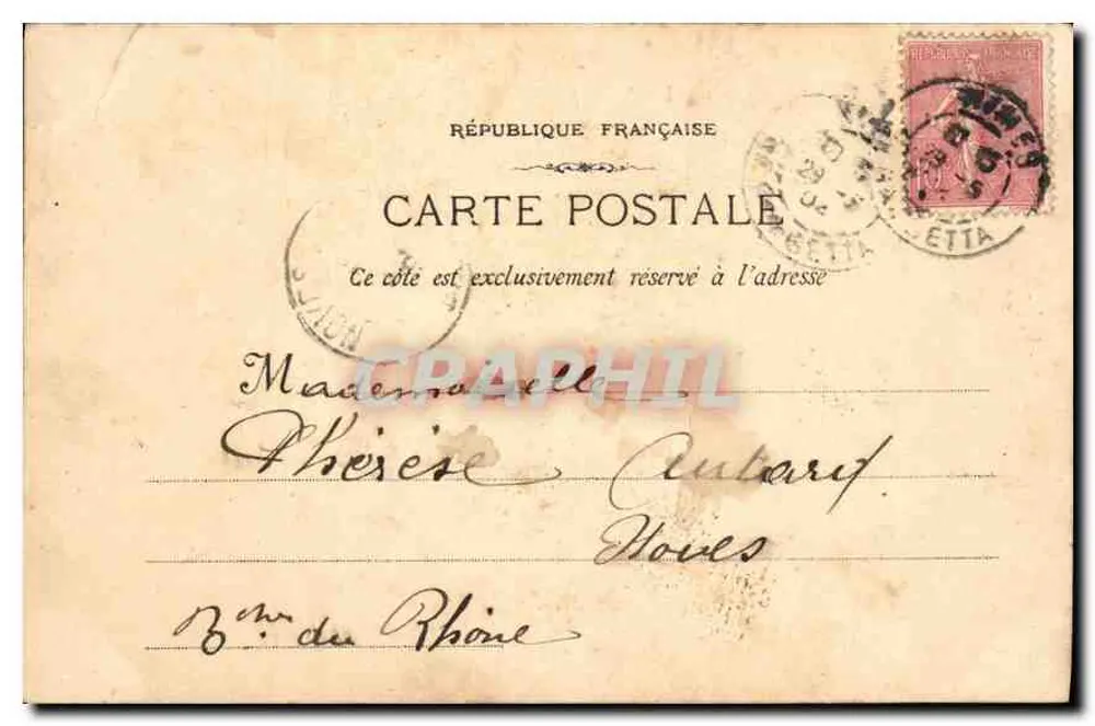 Nîmes - A Igreja de Saint-Baudile — Fototipia E. Lacour — Nîmes 363 - Verso