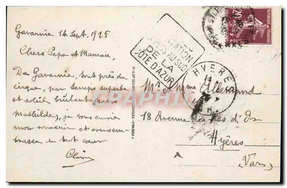 Gavarnie — O Circo — Editor não identificado, n° de série 39 - Verso