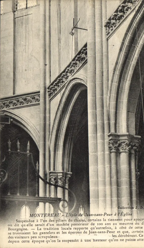 Montereau - Das Schwert von Jean-sans-Peur in der Kirche — Sammlung J. D. - Vorderseite