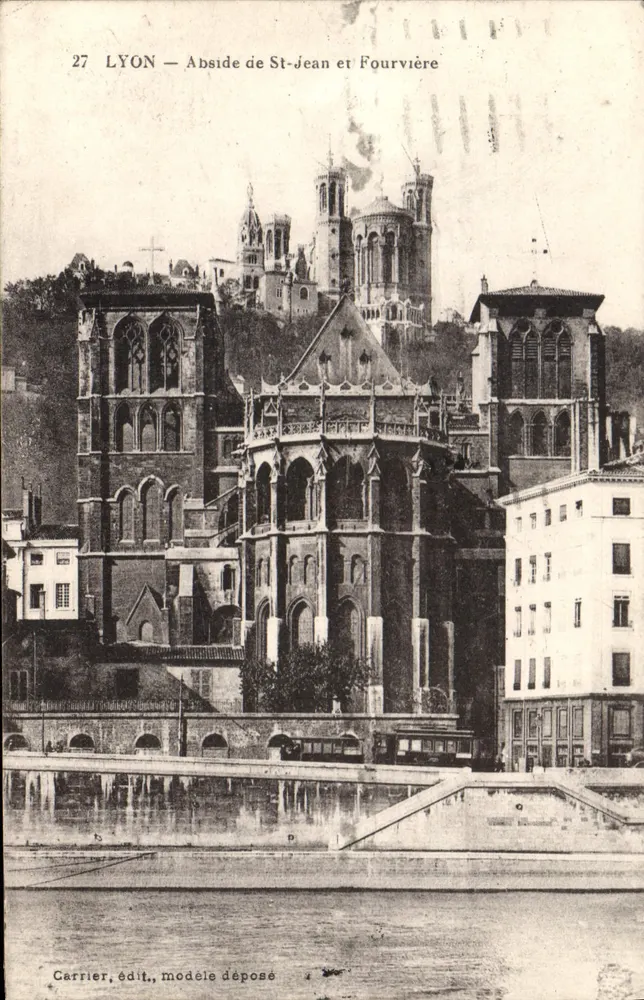LYON — Abside van Sint Jan en Fourvière — Carrier, uitgever, model ingeschreven - Voorkant