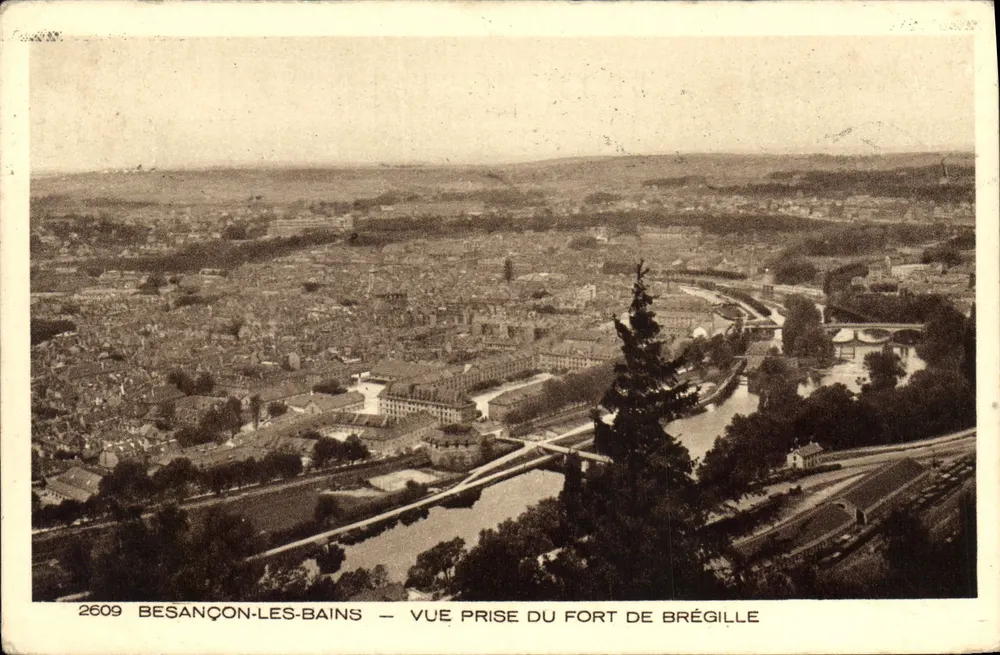Besançon-les-Bains — Ansicht vom Brégille-Fort — Verlag Braun & Cie, Nr. 2609 - Vorderseite