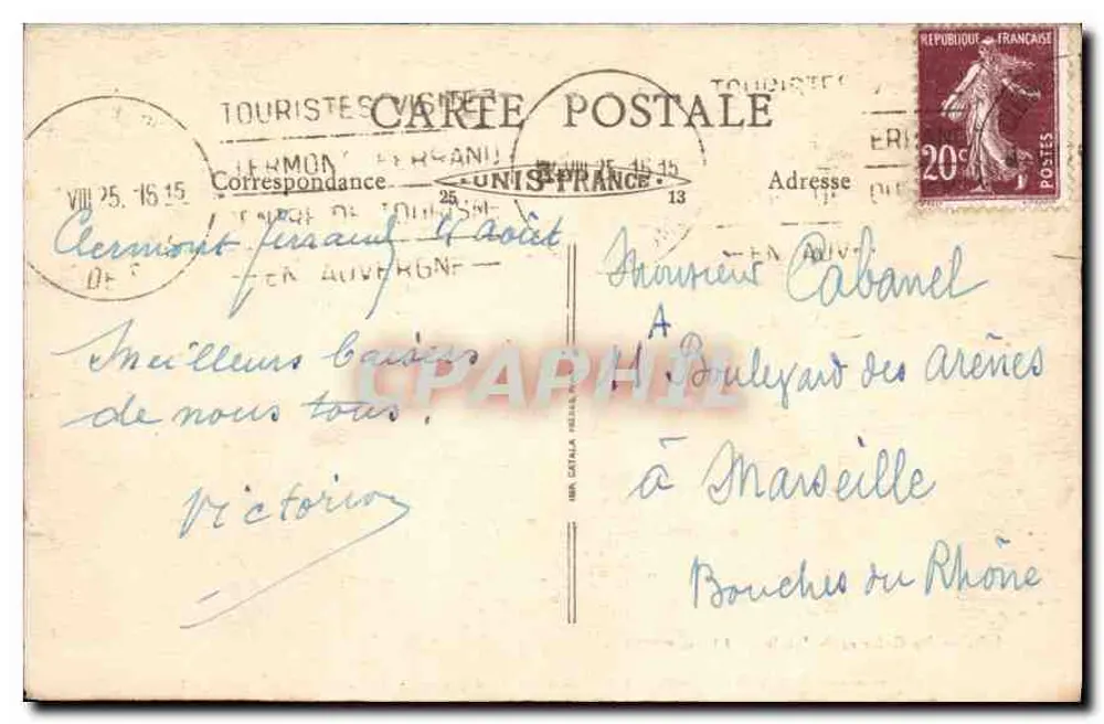 Clermont-Ferrand - Die Versteinerte Quelle - Die Auvergne-Bourrée — Edition der Galeries de Lands, Nr. 263 - Rückseite