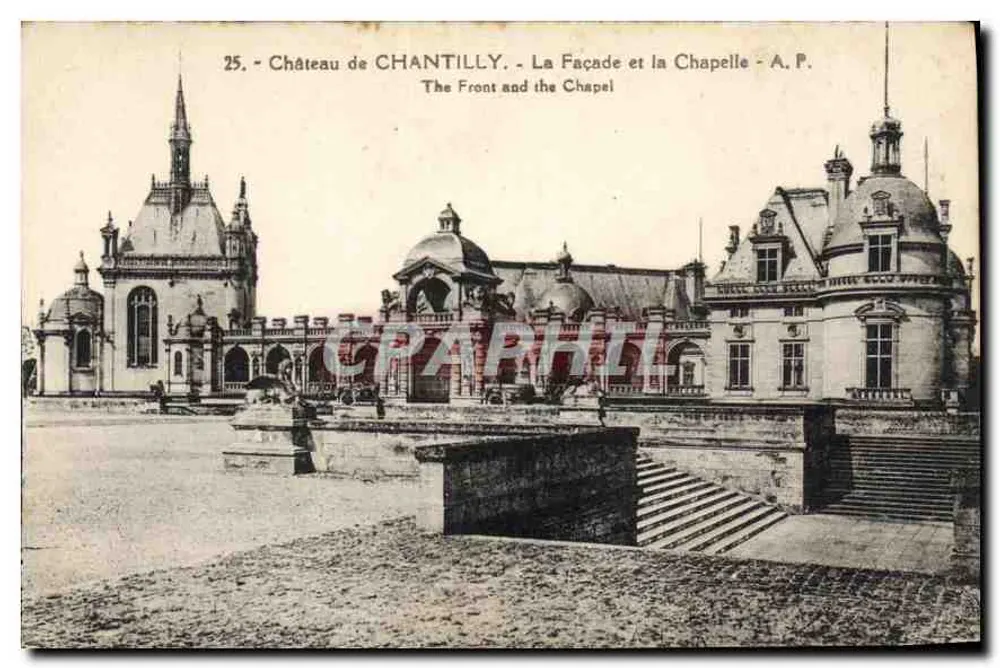 Castelo de Chantilly — A Facha e a Capela — A.P. - Frente