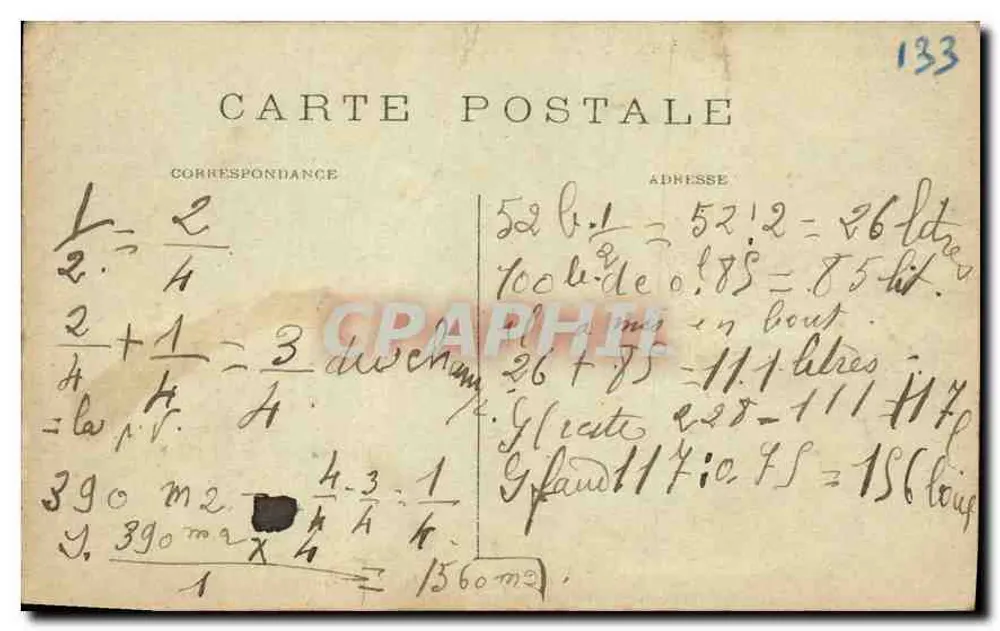 Paris - Boulevard des Italiens — vue animée avec trams et voitures — éditeur M. J. n° 634 - Verso