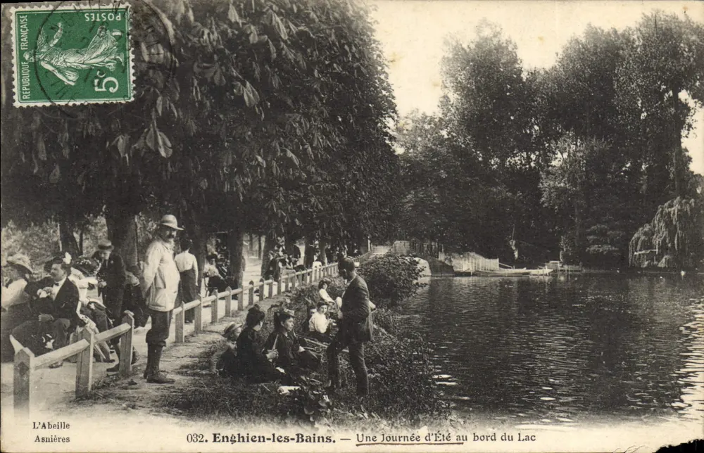 Enghien-les-Bains — Ein Sommertag am See — L'Abeille Asnières, n° 032 - Vorderseite