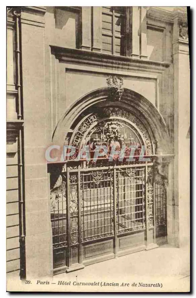 Paris — Hotel Carnavalet (Antigo Arco de Nazareth) — n°39 - Frente