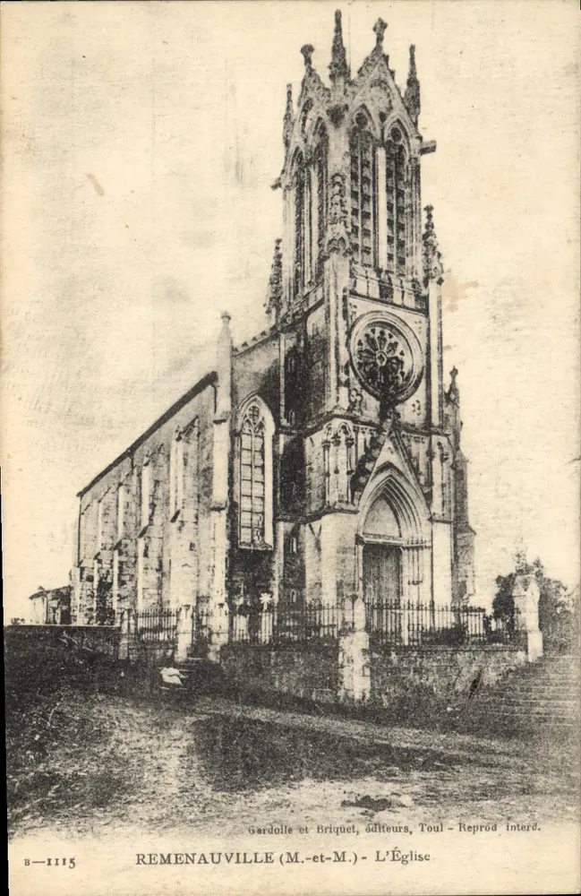 Remenauville — L'Église — Gerdolle et Briquet, Toul - Recto