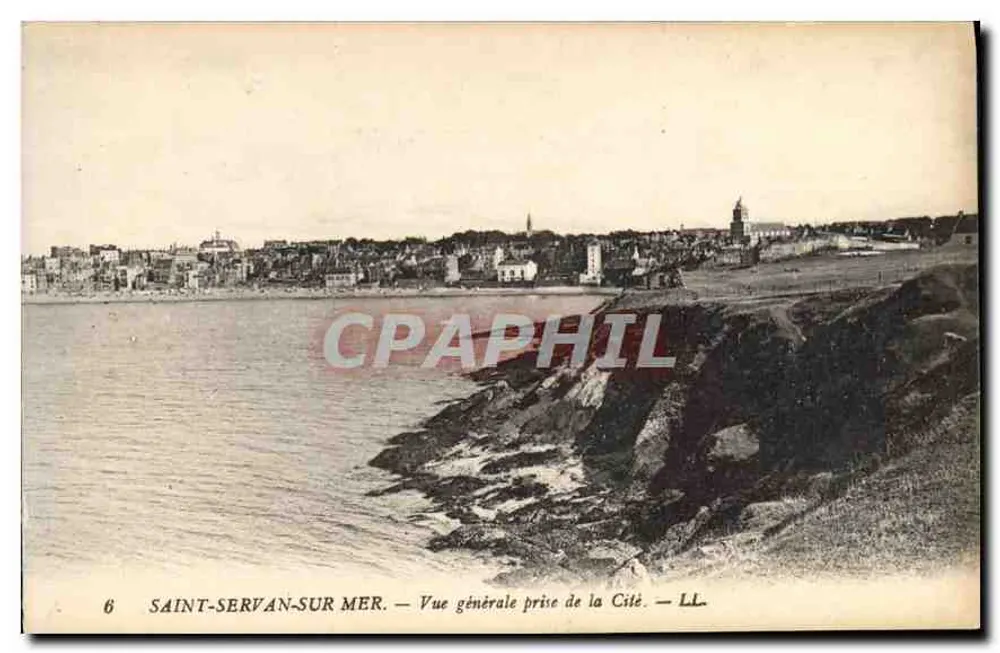 Saint-Servan-sur-Mer — Vue générale prise de la Cité — LL - Recto