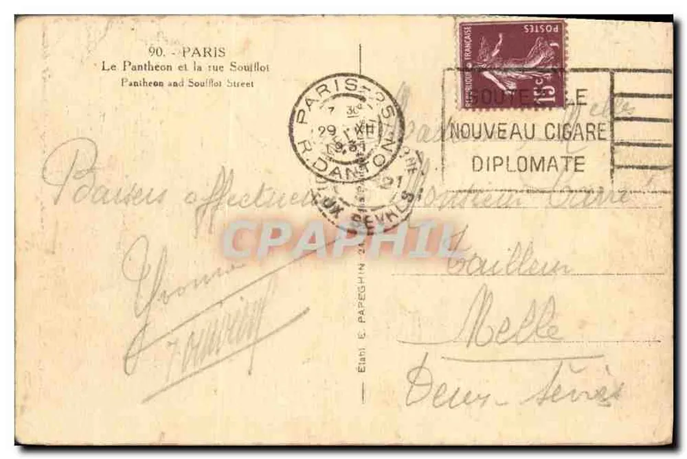 Der Panthéon — rue Soufflot — AP - Rückseite