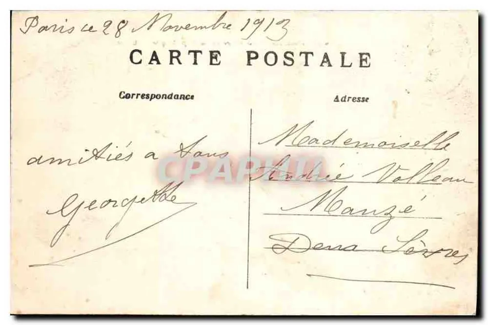 Paris — A Place de la République — Bilhete postal moderno n°42 - Verso