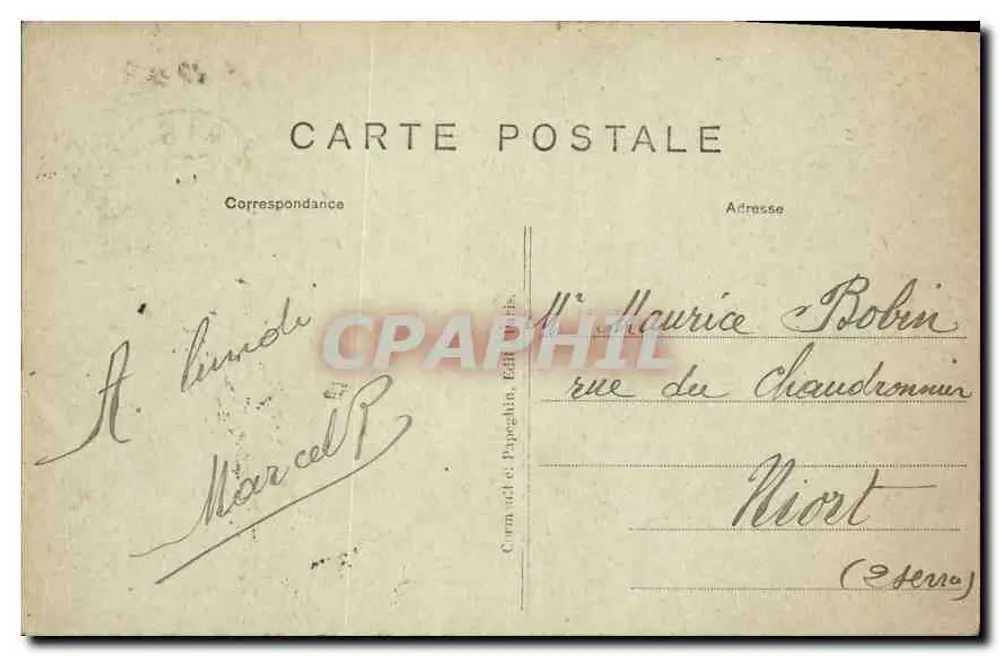 Paris — Die neuen Tuileries-Gärten und das Louvre — A.P. - Rückseite