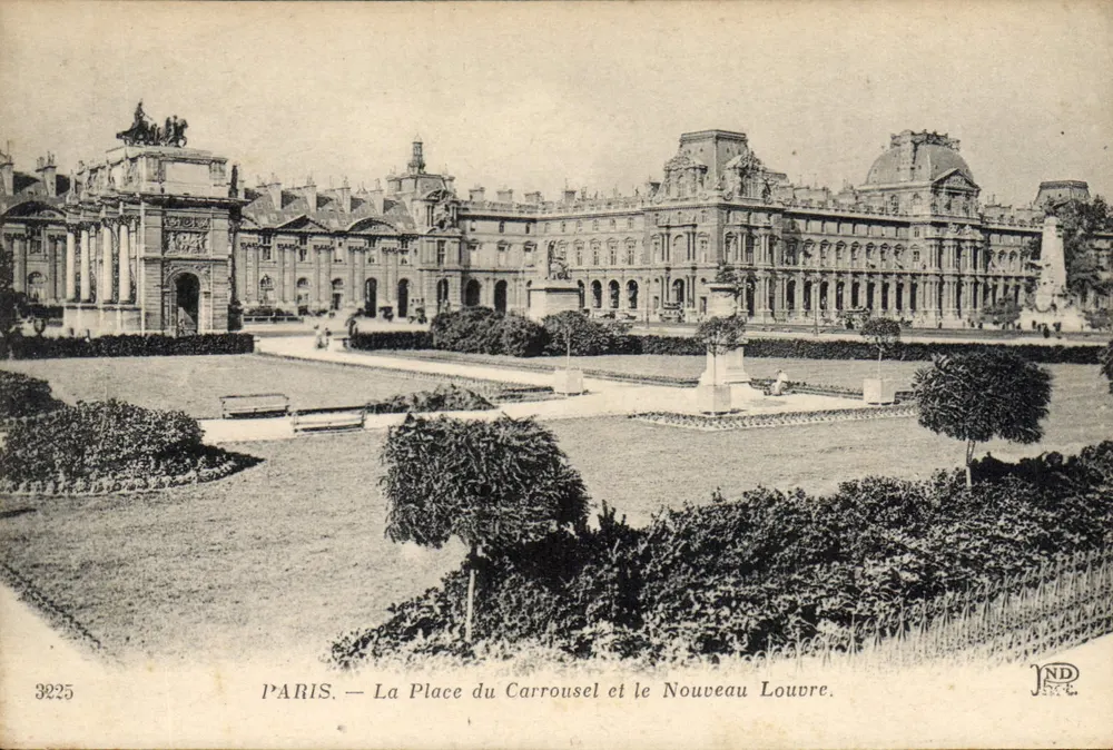 Paris — La Place du Carrousel und der Nouveau Louvre — JND - Vorderseite