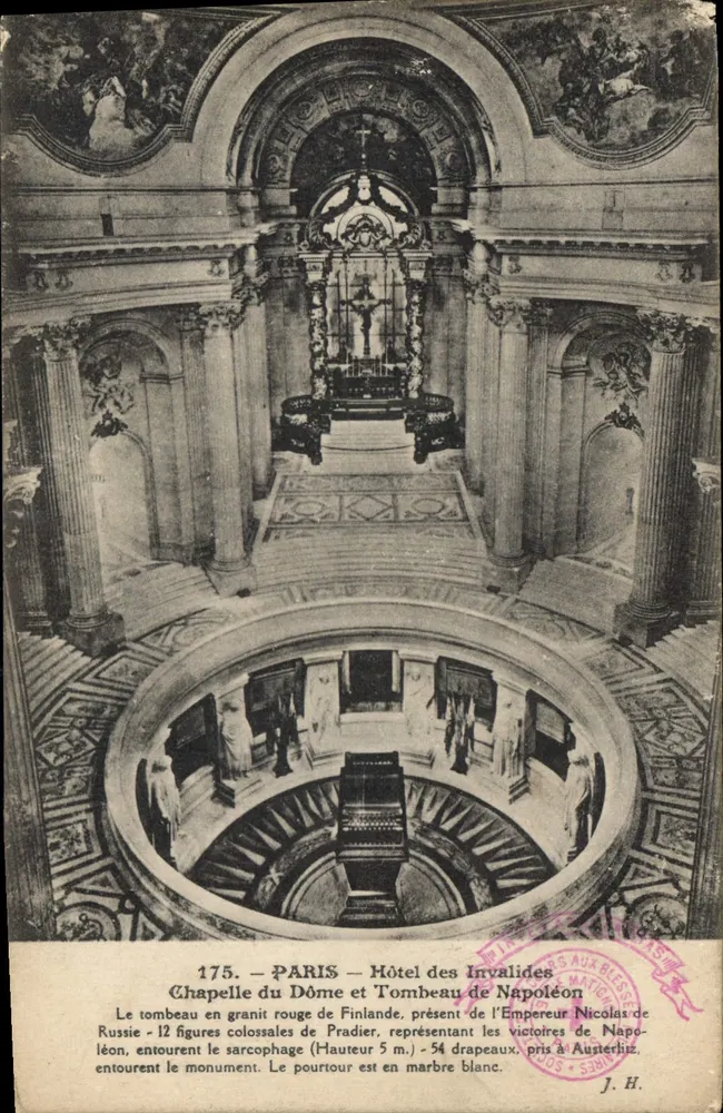 Paris - Hotel des Invalides - Kapelle des Domes und Grabmal Napoleons - Vorderseite